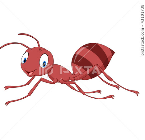 图库插图 cartoon happy ant