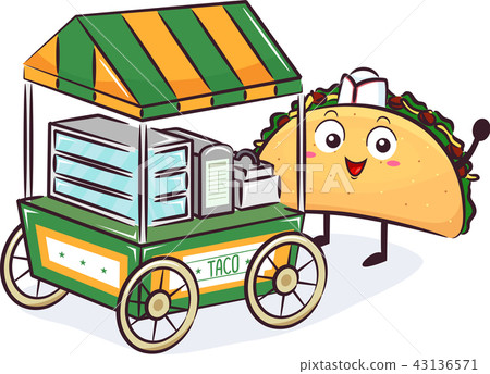 图库插图: mascot taco vendor illustration