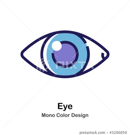 eye mono color icon-图库插图[43200850 pixta