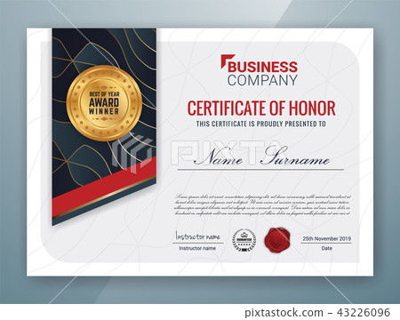 Multipurpose Professional Certificate Template Stock Illustration