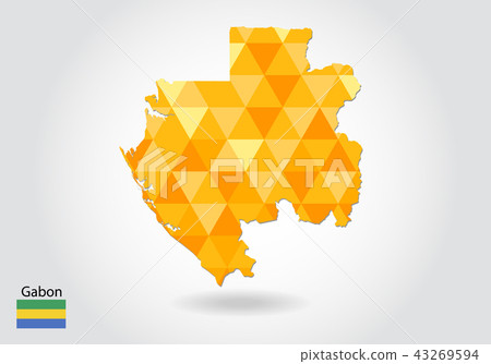 Geometric Polygonal Style Vector Map Stock Illustration 43269594