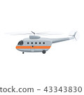 插图素材: helicopter fly over urban city. type of rotorcraft