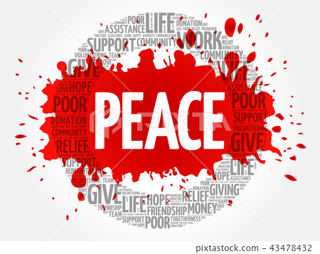 Peace Word Cloud Collage Stock Illustration Pixta