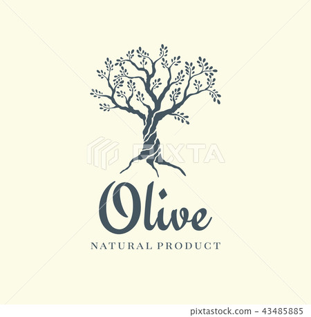 tree olive silhouette