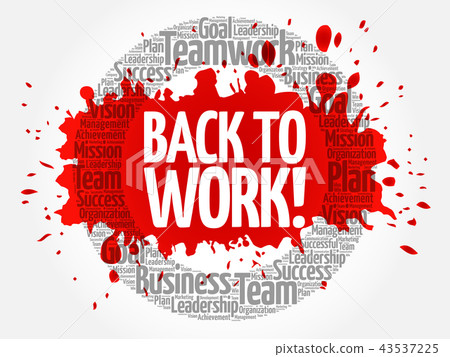 插图素材: back to work circle stamp