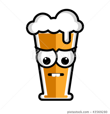 插图素材: sad beer cartoon character