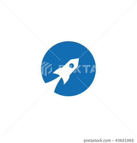插图素材: simple rocket logo icon vector template