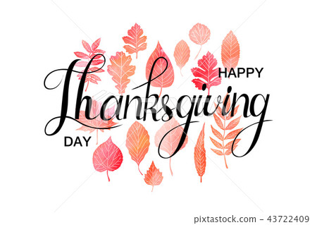 图库插图: happy thanksgiving day poster.