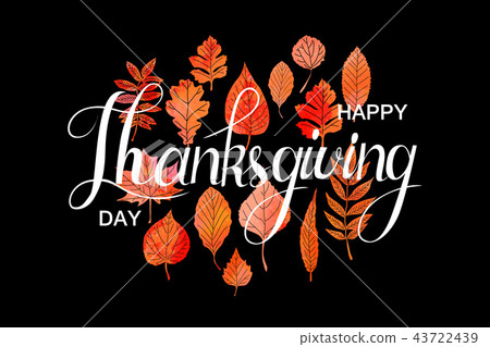 图库插图: happy thanksgiving day poster.