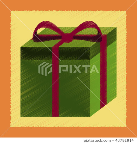 插图素材: flat shading style icon gift box