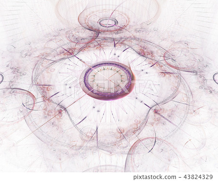 插图素材: futuristic modern clock watch abstract fractal