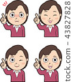 插图素材: 指示 指点 面部表情