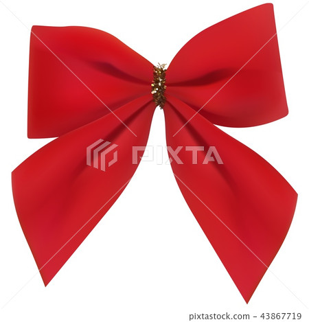 图库插图: red christmas bow