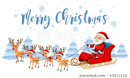 santa claus merry christmas template-插图素材 [43911510] - pixta