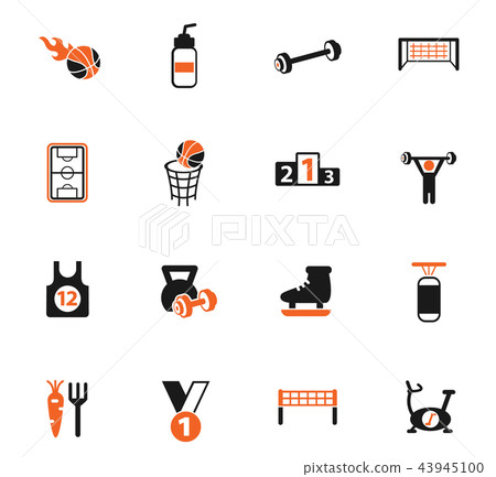 插图素材: sport color icon set