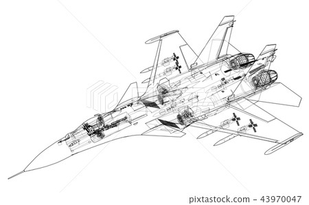 插图素材: fighter plane concept