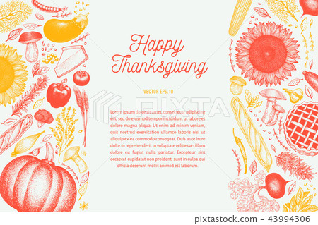 插图素材: happy thanksgiving day design template.