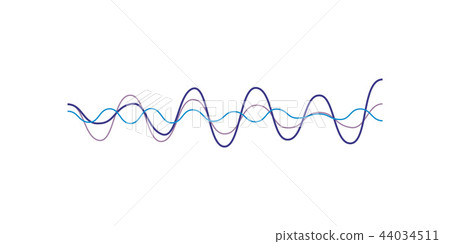 插图素材: blue sound wave, audio digital equalizer technology