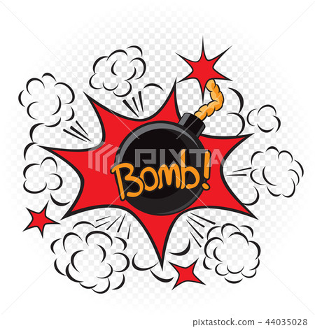 插图素材: bomb explode cartoon illustration