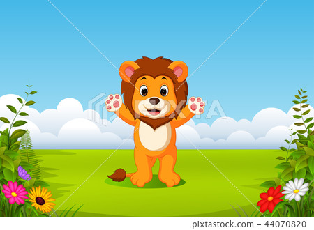 插图素材: the beautiful view with the little lion 查看全部