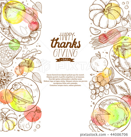 插图素材: happy thanksgiving poster