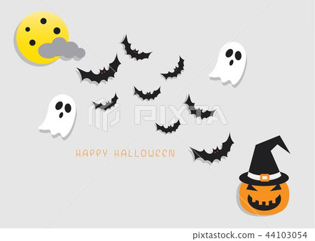 happy halloween night and bat background 44103054