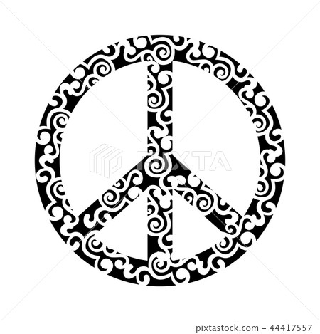 插图素材: isolated abstract peace symbol