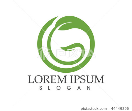 插图素材 leaf green nature logo and symbol template vector 查看