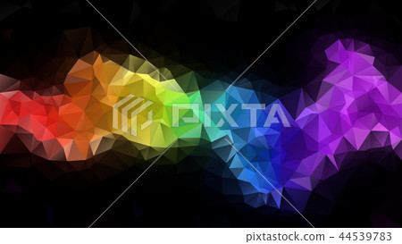 插图素材: polygonal rectangle background neon rainbow black