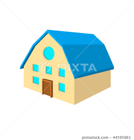 cartoon icon 首页 插图 姿势/表情/动作 构图 正面 two-storey house