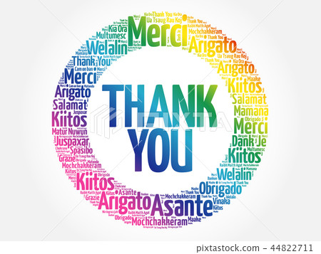 插图素材: thank you word cloud background