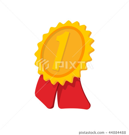 插图素材: gold award ribbon cartoon icon