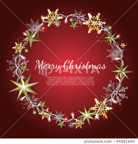 图库插图: merry christmas and happy new year.