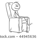 happy armchair sitting 44945636