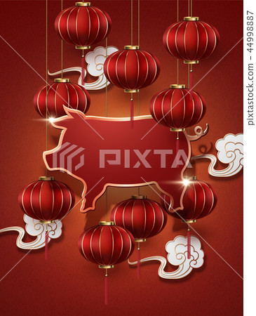 图库插图: chinese new year decorations