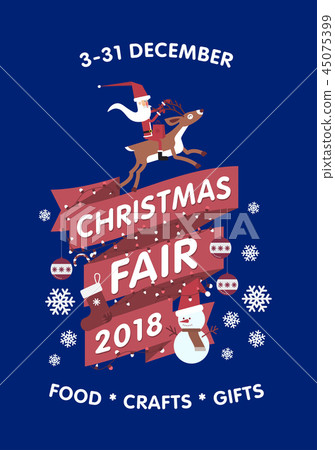 插图素材: vector christmas fair poster template