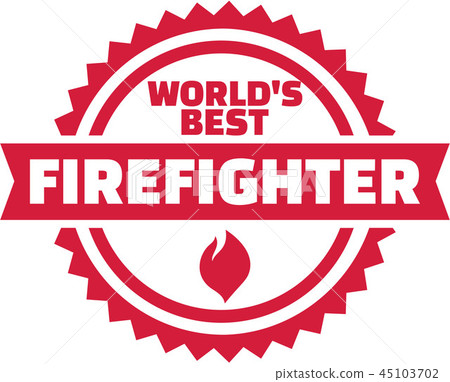 插图素材 worlds best firefighter