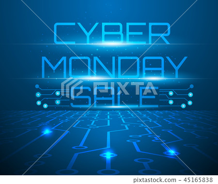 插图素材: cyber monday sale background