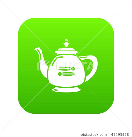 插图素材: kettle restaurant icon green vector