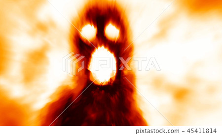 插图素材: scary monster shadow on orange background 查看全部