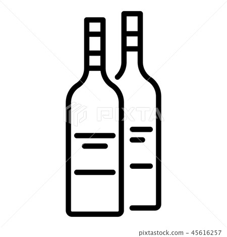 插图素材 drink bottle icon outline style