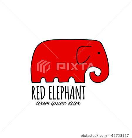 姿势/表情/动作 构图 侧影/人影 插图 red elephant design 首页 插图