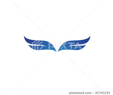 图库插图: falcon wing logo and symbol vector illustrator