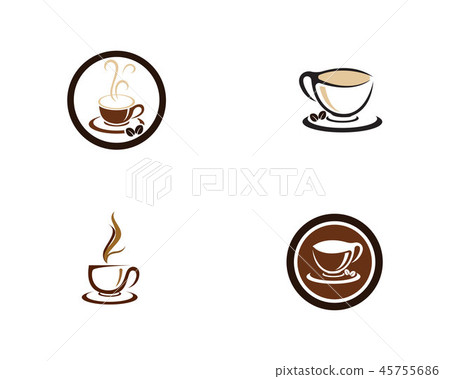 插图素材: coffee cup logo template vector icon