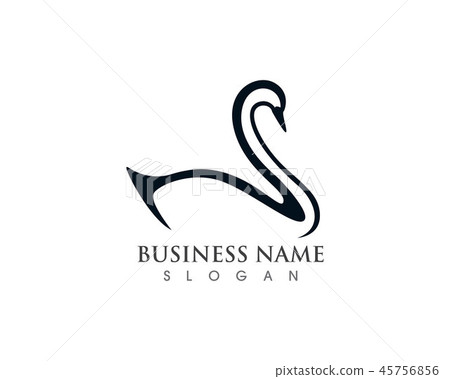 图库插图: swan logo template vector