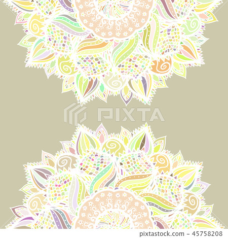 插图素材: abstract seamless floral mandala vector pattern