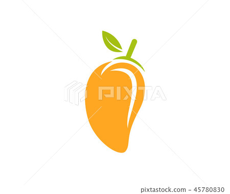 插图素材: mango in flat style mango logo mango