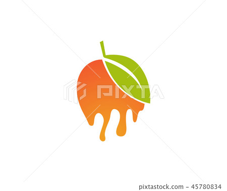 插图素材: mango in flat style mango logo mango