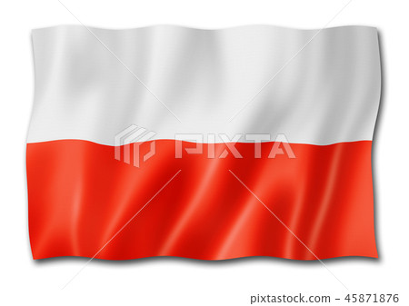 图库插图: polish flag isolated on white