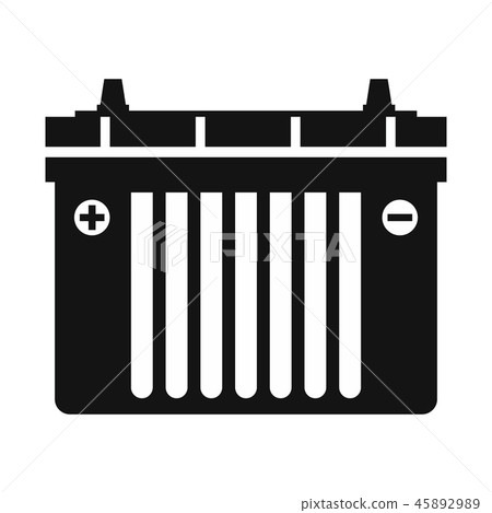插图素材: black flat battery icon